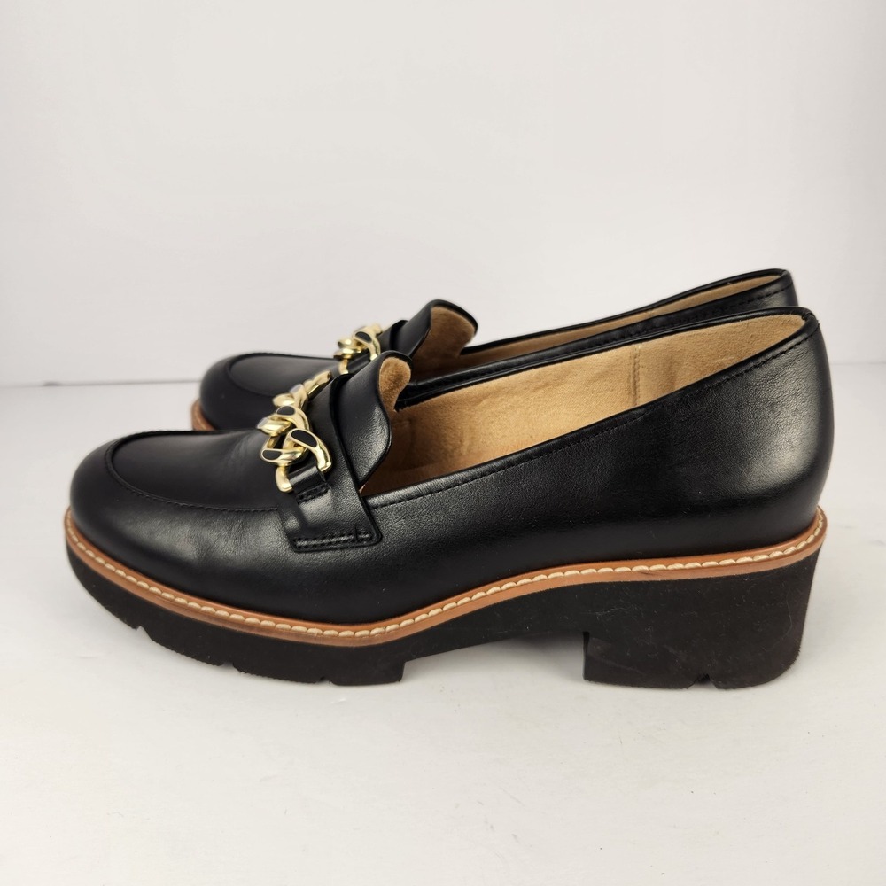 Naturalizer Women's Classy Elegant Dressy Black Leather Loafers Size 8M - Picture 2 of 8